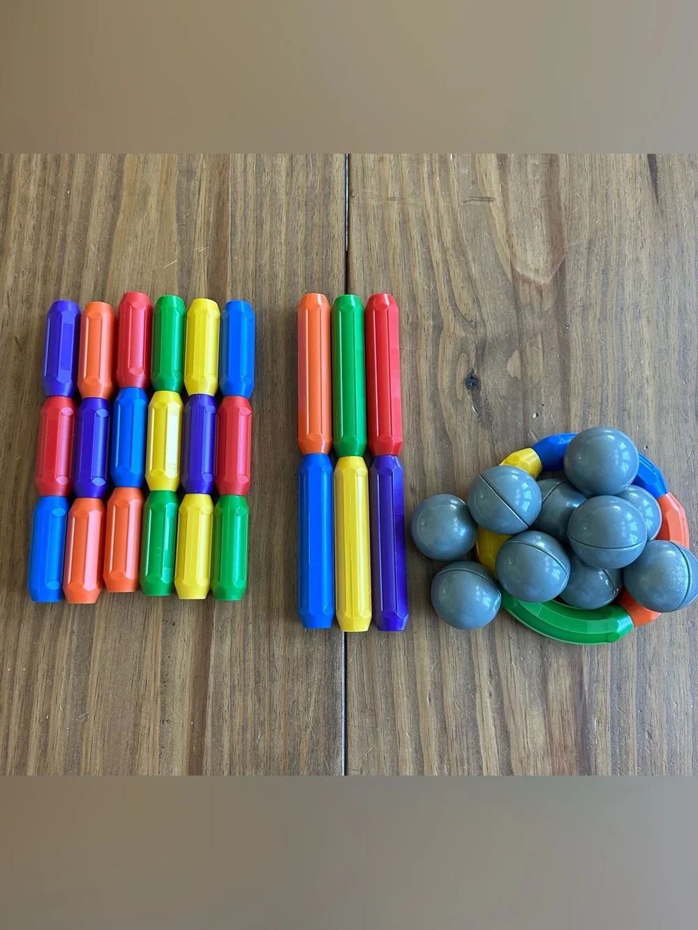 Colorful Magnetic Construction Rods and Balls Multi-Color Kids Building Set
